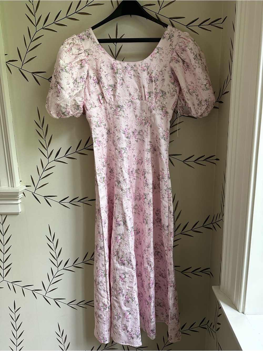NEW Tuckernuck Empire Elle Maxi dress. Pink Jacquard. XS. NWT - Picture 7 of 11